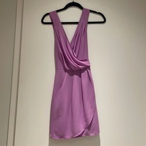 Fun pastel purple party/cocktail dress with layers skirt and sexy top
